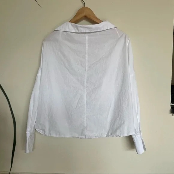 Zara Poplin Shirt With Front Knot - Picture 7 of 11